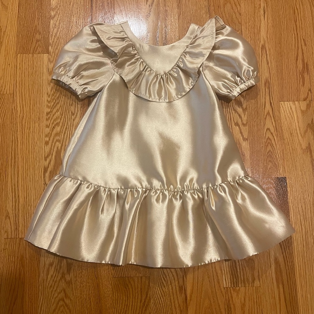 Janie and Jack gold holiday dress.